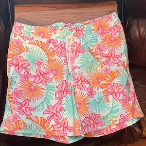 Men's Tropical Floral Swim Trunks - Pink & Mint
